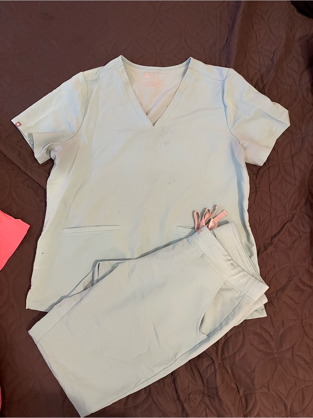 Figs Women's Light Blue Scrub Set